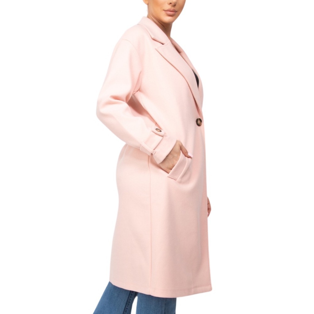 NWT Light Pink Collared Coat - Picture 3 of 6
